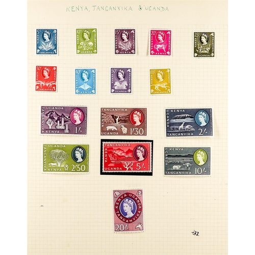 874 - K.U.T. 1890 - 1980 BALANCE OF A SPECIALISED COLLECTION on around 50 album pages, of mint & used stam... 