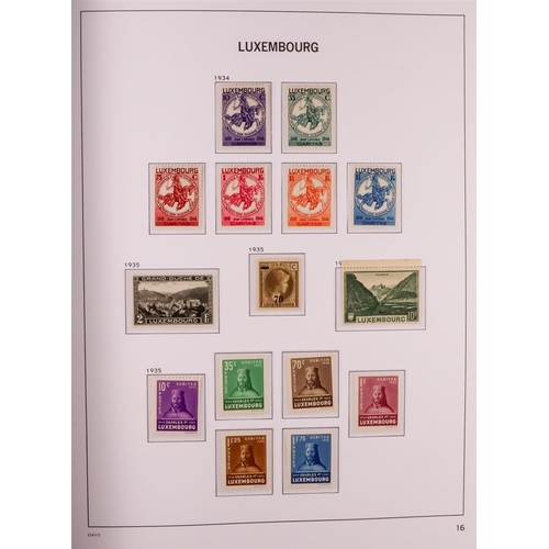 903 - LUXEMBOURG 1852-1959 COMPREHENSIVE COLLECTION in hingeless Davo album, some early issues used but ot... 