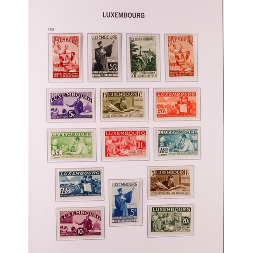 903 - LUXEMBOURG 1852-1959 COMPREHENSIVE COLLECTION in hingeless Davo album, some early issues used but ot... 