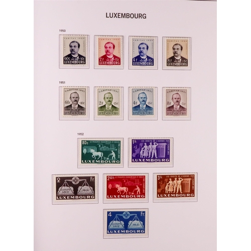 903 - LUXEMBOURG 1852-1959 COMPREHENSIVE COLLECTION in hingeless Davo album, some early issues used but ot... 