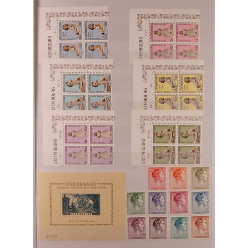 904 - LUXEMBOURG 1865-2016 MOSTLY NEVER HINGED MINT RANGES Includes four stockbooks with some earlier mint... 