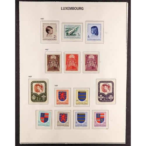 905 - LUXEMBOURG 1944 - 1959 COLLECTION of chiefly never hinged mint sets on album pages, stc £800+ (appro... 