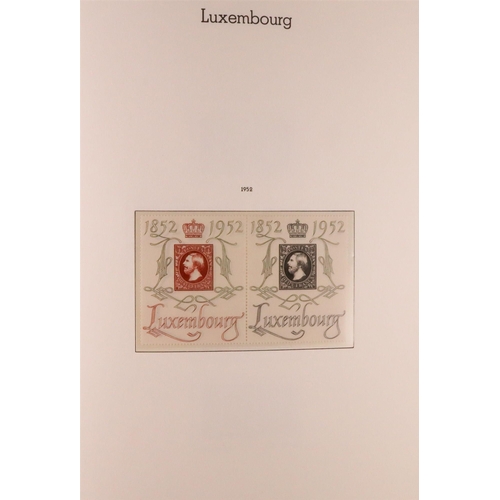 906 - LUXEMBOURG 1945-1986 COMPLETE NEVER HINGED MINT COLLECTION in hingeless Lighthouse album, includes 1... 