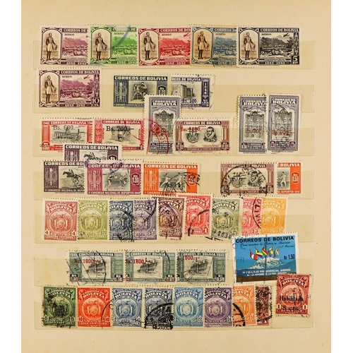 91 - SOUTH AMERICA IN BOX. 19th Century to 1980's chiefly used stamps in 8 stockbooks, note Peru, Colombi... 