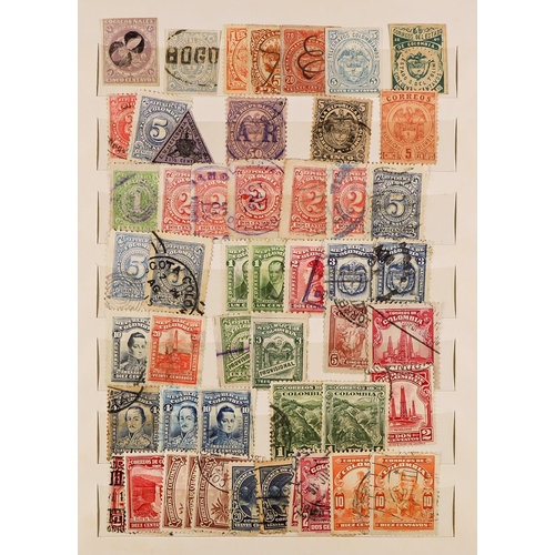 91 - SOUTH AMERICA IN BOX. 19th Century to 1980's chiefly used stamps in 8 stockbooks, note Peru, Colombi... 