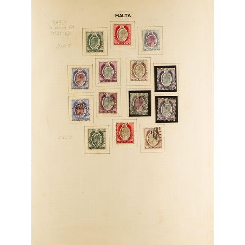 929 - MALTA 1863 - 1970 COLLECTION, CAT £5000+. A mint & used collection on pages with many high values, m... 