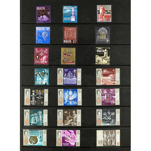 939 - MALTA 1953 - 2000 EXTENSIVE COLLECTION of chiefly never hinged mint sets and miniature sheets on pro... 