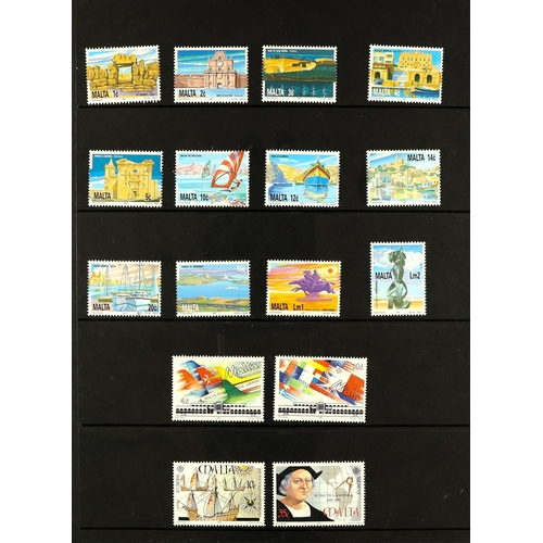 939 - MALTA 1953 - 2000 EXTENSIVE COLLECTION of chiefly never hinged mint sets and miniature sheets on pro... 