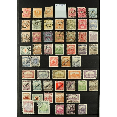 94 - CARTON WITH EUROPE IN 7 STOCK BOOKS. with mint, never hinged mint & used stamps from Belgium, Czech,... 