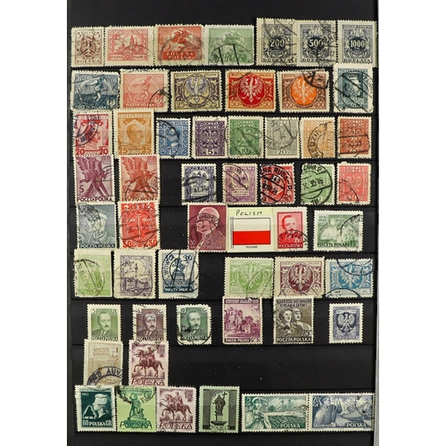 94 - CARTON WITH EUROPE IN 7 STOCK BOOKS. with mint, never hinged mint & used stamps from Belgium, Czech,... 