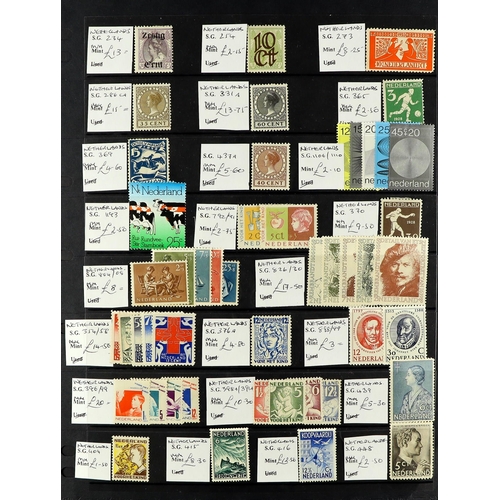 94 - CARTON WITH EUROPE IN 7 STOCK BOOKS. with mint, never hinged mint & used stamps from Belgium, Czech,... 