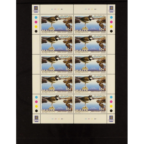 940 - MALTA 1972 - 2000 'EUROPA' SHEETLETS COLLECTION. A complete run of Europa sheetlets of 10 stamps (+2... 