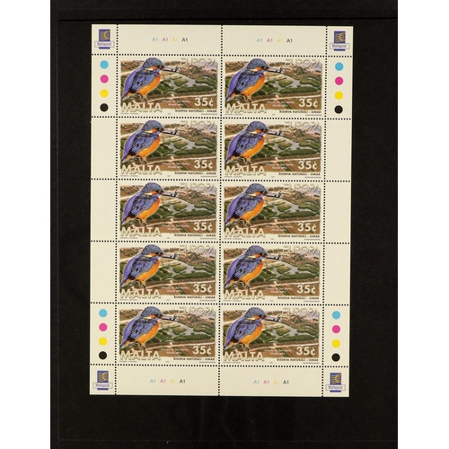 940 - MALTA 1972 - 2000 'EUROPA' SHEETLETS COLLECTION. A complete run of Europa sheetlets of 10 stamps (+2... 