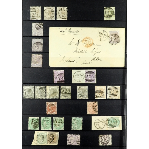 941 - MALTA GREAT BRITAIN USED IN MALTA. Collection of 1859 - 1884 GB stamps with 