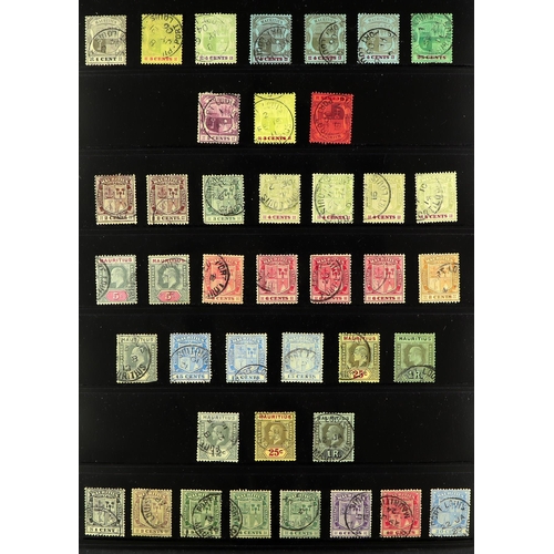 946 - MAURITIUS 1863 - 1940's POSTMARKS COLLECTION of 700+ stamps selected for cancellations, arranged by ... 