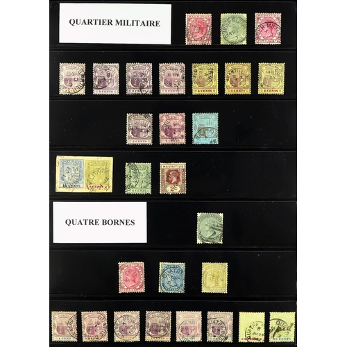 946 - MAURITIUS 1863 - 1940's POSTMARKS COLLECTION of 700+ stamps selected for cancellations, arranged by ... 