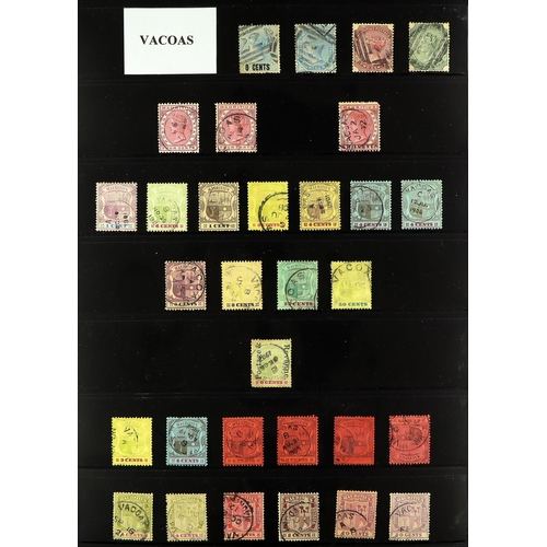 946 - MAURITIUS 1863 - 1940's POSTMARKS COLLECTION of 700+ stamps selected for cancellations, arranged by ... 