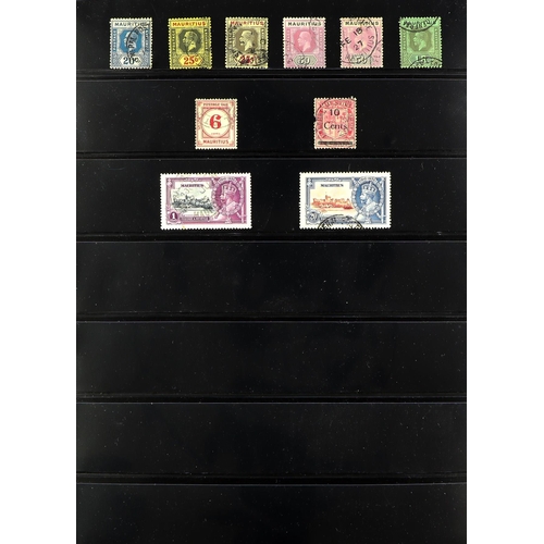 946 - MAURITIUS 1863 - 1940's POSTMARKS COLLECTION of 700+ stamps selected for cancellations, arranged by ... 