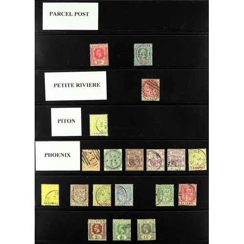 946 - MAURITIUS 1863 - 1940's POSTMARKS COLLECTION of 700+ stamps selected for cancellations, arranged by ... 