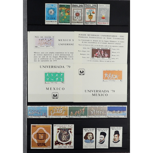 955 - MEXICO 1856 - 2011 COLLECTION of 1500+ stamps & miniature sheets in stock book, 1874 Hidalgo to 100c... 