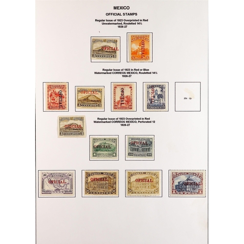 957 - MEXICO 1919 - 1937 'BACK OF THE BOOK' COLLECTION of 125+ mint stamps on album pages, Officials, Post... 