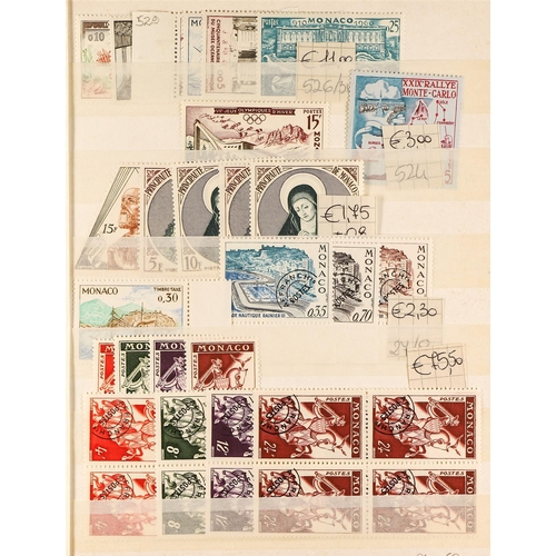 959 - MONACO 1926 - 1980 MINT / NEVER HINGED MINT in a stock book, many sets, top values, Airs, Pre-cancel... 