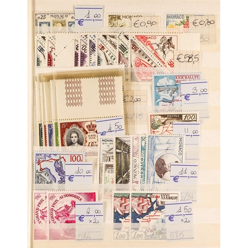 959 - MONACO 1926 - 1980 MINT / NEVER HINGED MINT in a stock book, many sets, top values, Airs, Pre-cancel... 