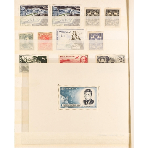 959 - MONACO 1926 - 1980 MINT / NEVER HINGED MINT in a stock book, many sets, top values, Airs, Pre-cancel... 