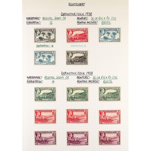 966 - MONTSERRAT 1876 - 1951 MINT COLLECTION on album pages (approx 240 stamps) Lot 966 (M) [c]