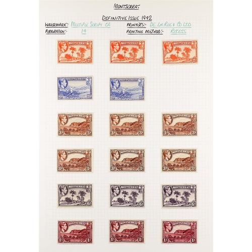 966 - MONTSERRAT 1876 - 1951 MINT COLLECTION on album pages (approx 240 stamps) Lot 966 (M) [c]