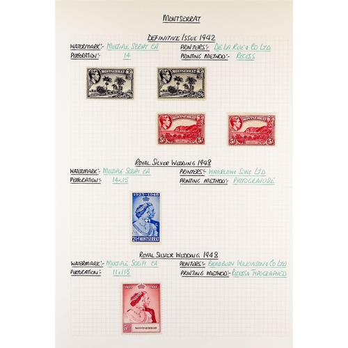 966 - MONTSERRAT 1876 - 1951 MINT COLLECTION on album pages (approx 240 stamps) Lot 966 (M) [c]