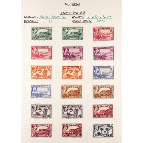 966 - MONTSERRAT 1876 - 1951 MINT COLLECTION on album pages (approx 240 stamps) Lot 966 (M) [c]