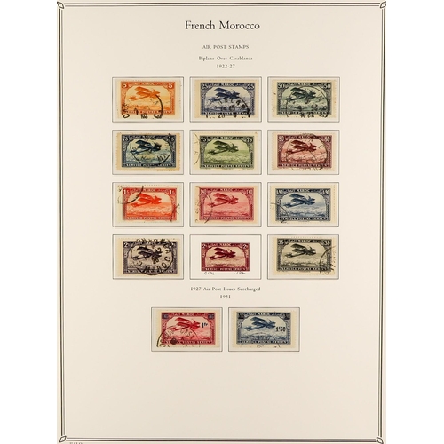 967 - MOROCCO 1891 - 1955 USED COLLECTION in Palo album, note 1891-00 set, 1902-10 set to 50c, 1911-17 val... 