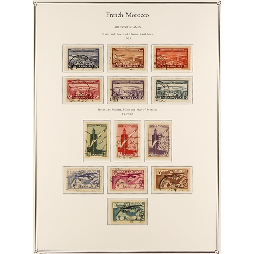 967 - MOROCCO 1891 - 1955 USED COLLECTION in Palo album, note 1891-00 set, 1902-10 set to 50c, 1911-17 val... 