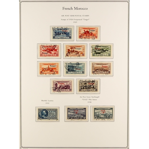 967 - MOROCCO 1891 - 1955 USED COLLECTION in Palo album, note 1891-00 set, 1902-10 set to 50c, 1911-17 val... 