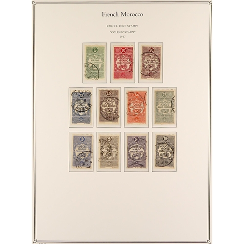 967 - MOROCCO 1891 - 1955 USED COLLECTION in Palo album, note 1891-00 set, 1902-10 set to 50c, 1911-17 val... 