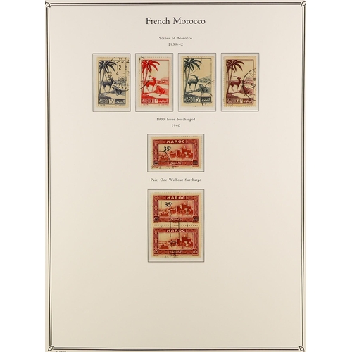 967 - MOROCCO 1891 - 1955 USED COLLECTION in Palo album, note 1891-00 set, 1902-10 set to 50c, 1911-17 val... 