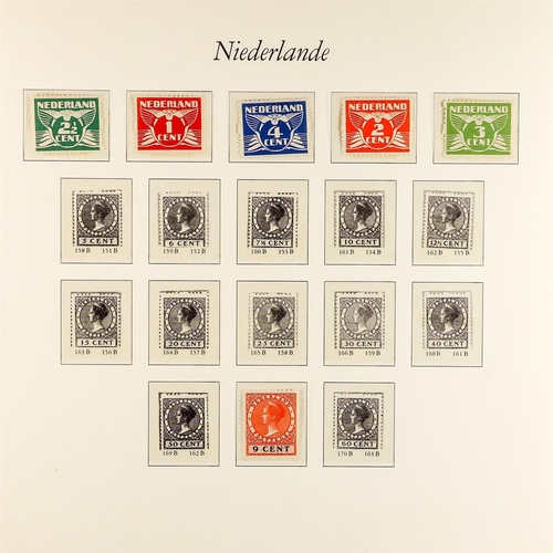 989 - NETHERLANDS 1852 - 1940 COLLECTION of mint and used stamps on album pages, note 1852 - 1894 basic co... 