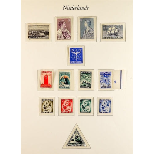 989 - NETHERLANDS 1852 - 1940 COLLECTION of mint and used stamps on album pages, note 1852 - 1894 basic co... 