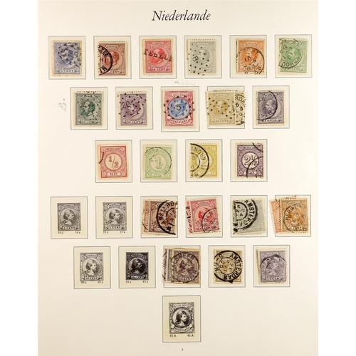 989 - NETHERLANDS 1852 - 1940 COLLECTION of mint and used stamps on album pages, note 1852 - 1894 basic co... 