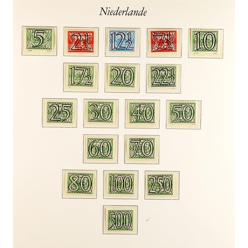 989 - NETHERLANDS 1852 - 1940 COLLECTION of mint and used stamps on album pages, note 1852 - 1894 basic co... 