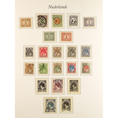 989 - NETHERLANDS 1852 - 1940 COLLECTION of mint and used stamps on album pages, note 1852 - 1894 basic co... 