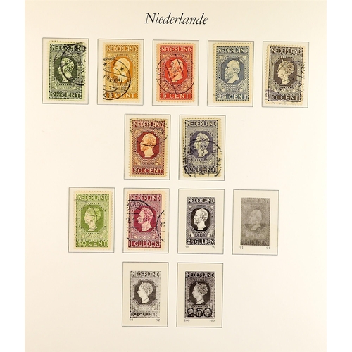 989 - NETHERLANDS 1852 - 1940 COLLECTION of mint and used stamps on album pages, note 1852 - 1894 basic co... 