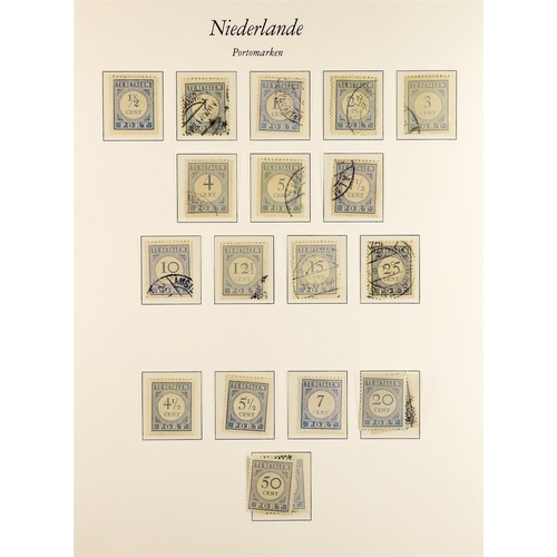 989 - NETHERLANDS 1852 - 1940 COLLECTION of mint and used stamps on album pages, note 1852 - 1894 basic co... 