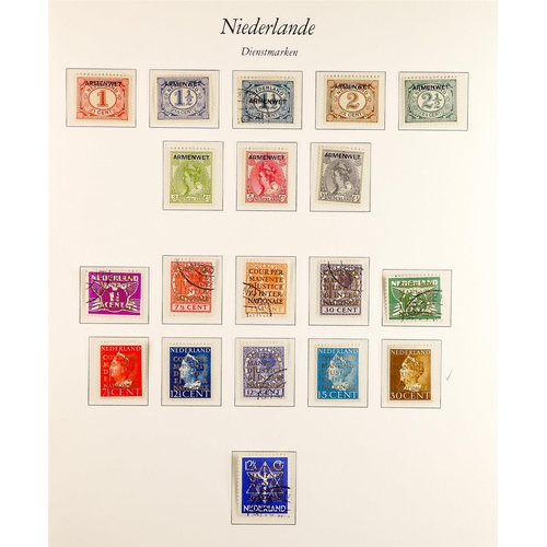 989 - NETHERLANDS 1852 - 1940 COLLECTION of mint and used stamps on album pages, note 1852 - 1894 basic co... 