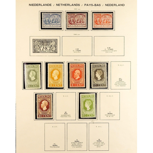 992 - NETHERLANDS 1898 - 1938 MINT COLLECTION on album & protective pages, chiefly complete sets, some nev... 