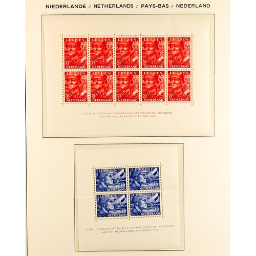 993 - NETHERLANDS 1935 - 1968 NEAR - COMPLETE COLLECTION of never hinged mint stamps on album pages, note ... 