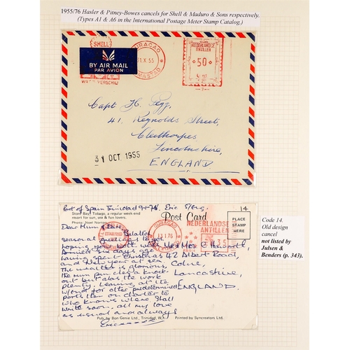 999 - NETHERLAND COLONIES CURACAO 1940's - 2000's COLLECTION OF COVERS annotated in 2 albums, registered, ... 