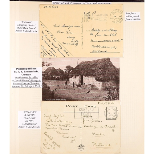 999 - NETHERLAND COLONIES CURACAO 1940's - 2000's COLLECTION OF COVERS annotated in 2 albums, registered, ... 