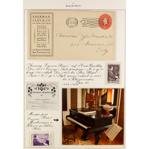 62 - MUSIC ON STAMPS A somewhat haphazard topical collection of never hinged mint & used stamps, mini-she... 